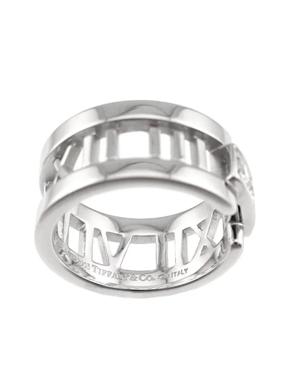Tiffany & Co Atlas Ring Diamond White Gold 750